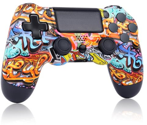AUFGLO Wireless Controller für PS4,kompatibel mit Slim/Pro Konsole (Graffiti)