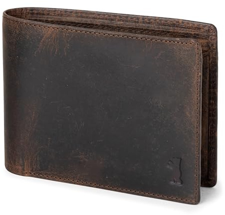 Berliner Bags Vintage Geldbörse, Portmonee aus Leder, Geldbeutel mit TÜV-geprüftem RFID-Schutz, für Herren - Braun