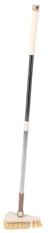Veemoon Brosse À RéCurer Sol Et Salle De Bain Manche Long Brosse Dure pour Carrelage Nettoyage Murales Coins Et Piscine Durable Et Confortable 38.6 Pouces