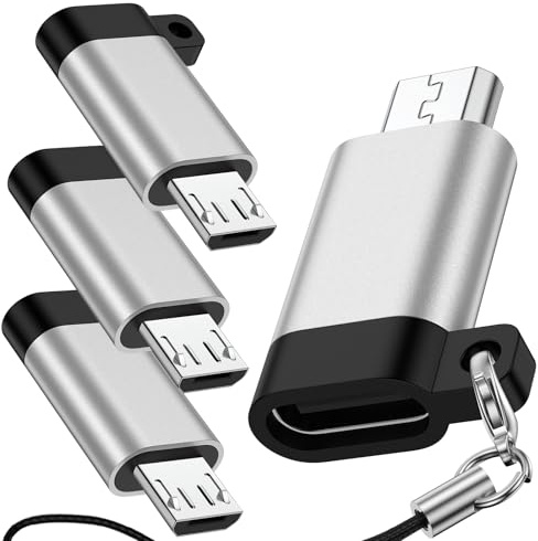 USB C to Micro USB Adapter, 4-Pack Type C Female to Micro USB Male Convert