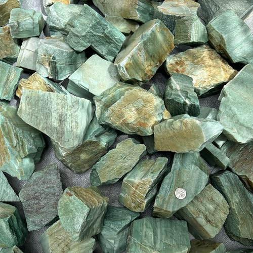 15 Pounds of Large Turquoise Quartz Rocks 3 to 6 Size, Green Crystal Quartzite Stones for Landscaping, Terrarium Aquarium Caves, Pond Water Features, Zen Gardens, Flower Pots, Decorative Walkways