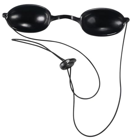 HAPINARY Occhiali Protettivi Ergonomici con Protezione UV per Trattamenti Estetici Comfort Ottimale e Materiale Resistente Adatti a Diverse Forme del Viso Nero