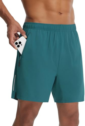 baleaf Pantaloni da ciclismo da uomo, imbottiti con tasche, 2 in 1, per mountain bike, 18 cm, estivi