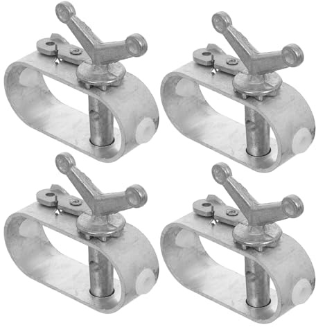 Angoily 4 Pièces Lot de 4 Tendeurs Polyvalents en Acier Robuste, Outil de Tension de Câble et Corde pour Couverture de Piscine et Clôture, Mini Treuil Manuel pour Usage Extérieur et