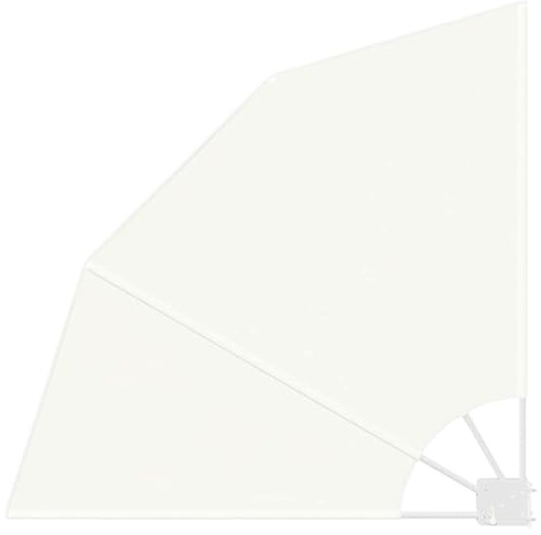 WGYHOME Balkon Sichtschutz Creme 115x115 cm Polyester – faltbar, wetterfest, manuell verstellbar – für Balkon, Terrasse & Garten