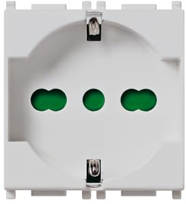 Vimar 0R14210.SL Plana Presa SICURY 2P+T 16A,universale, 2 moduli, silver