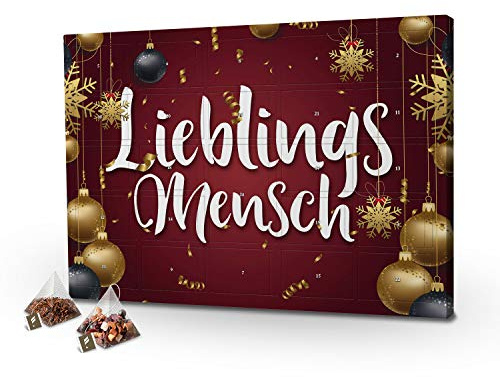 printplanet - Tee-Adventskalender XL Lieblingsmensch mit 24 hochwertigen Teefüllungen von Floragold® - 2026