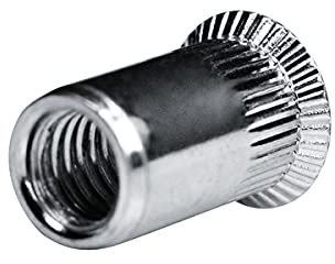 GOEBEL® - 250 x Blindnietmuttern Nietmuttern M5 Edelstahl A2 (V2A) (Ø x L) 6,9 x 13,5 mm Blindmuttern Senkkopf Rundschaft gerändelt Schaftende offen Einziehmutter Einnietmuttern