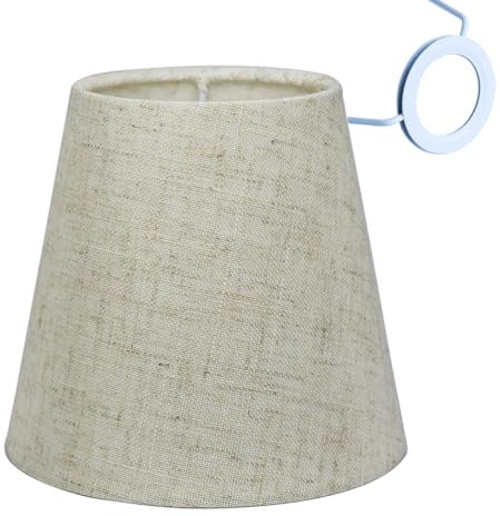 Sinta 5.5 inch E14/E27 Pantalla de lámpara Tela Coolie Moderna para Candelabro,lámpara de pared Vertical,Lámpara de Mesa Pequeña,Lámpara de Vela,Linen