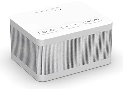 DailyBody Sound Machine White Noise Machine with 30 Soothing Sounds 32 Levels Volume 5 Timers and Memory Function Effectively Blocks Noise Ideal Sleep Machine for Baby Kids Adults… (White)