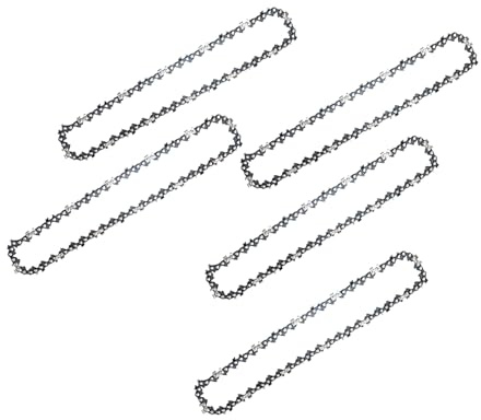 Wrneaoch 5 pièces Chaine de Tronconneuse 8 pouces, 45 Maillons, Outil 22T | Chaine Tronconneuse Avec Guide Meule 45 Drive Links, ChaîNes Tronçonneuses pour la Coupe du Bois, Branches d'Arbres, élagage