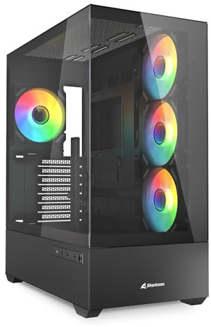 Sharkoon AK6 RGB PC Gehäuse, ATX, Schwarz