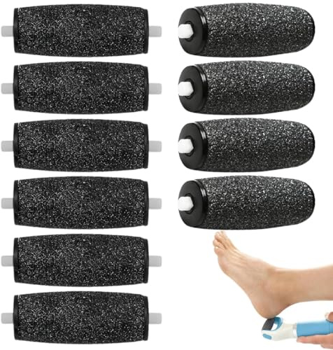 10 Pezzi Rullo Ricariche Compatibile con Sholl Velet Smoth Pedicure Elettrico, Pietra Pomice per Piedi, Ricambi per Lima Piedi, Raspa Piedi, Togli Calli, Esfoliante