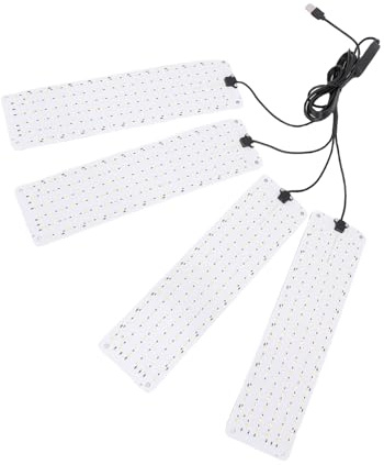 SUNGOOYUE Lampes de Culture LED pour Plantes D'intérieur, Spectre Complet, Panneau Réglable 3, 9, 12 Heures avec Minuterie Automatique pour Semis, Plantes Succulentes, Maison, Bureau, (4 têtes)
