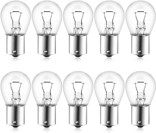 Branded Long Lasting Replacement Bulbs for Cars, Vans, Vehicles - PACK OF 10 (382 12V 21W BA15S | Stop & Tail Bulbs)
