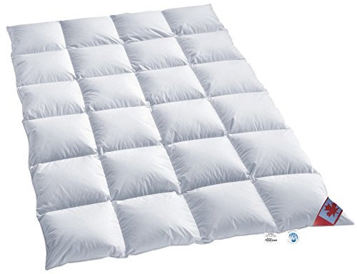 Schäfer Warme Winter-Daunendecke, Bettüberwurf, Bettdecke, 100 Daunen, 135 x 200 cm