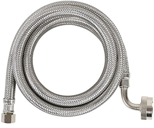 Certified Appliance Accessories Dishwasher Hose with 90 degree FGH Elbow, Water Supply Line, 6 Feet, Premium Braided Stainless Steel with PVC Core