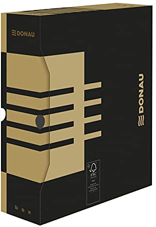 DONAU 7661301FSC-02 Ablage Schachtel Archivbox aus recyceltem Karton Archiv-Ablagebox Stabil| 20er Pack | A4/ 10 cm/B Rückenbreite Farbe: Braun | die FSC® Zertifiziert