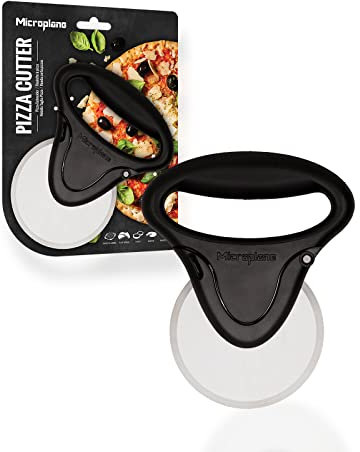 Microplane Pizza Schneider Rad Roller Edelstahl Schwarz