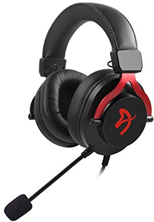 Arozzi Aria Casque Arceau Connecteur de 3,5 mm Noir, Rouge