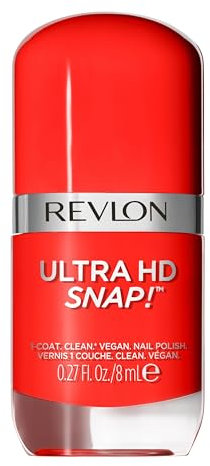 Revlon Ultra HD SNAP! Nagellack, glänzende Nagelfarbe, 100 % Vegane Formel, Keiner Basis- und Überlack erforderlich, 031 Shes On Fire, 8 ml
