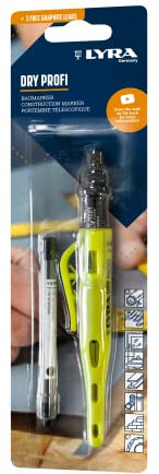 LYRA Dry Profi, Baumarker, rund, Kappe, Spitzer, Mine 2,8 x 2,8 x 100 mm, Blister, 2B, 2-teilig