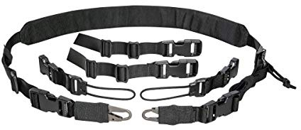 Tasmanian Tiger TT Multipurpose Sling Variabler, gepolsterter Trage-Riemen mit auswechselbaren Enden für Kamera, Langwaffen und Taschen, Schwarz