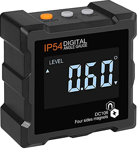ANCLLO Digital LED Display Level Box Protractor Angle Finder Level Gauge Bevel Gauge Inclinometer All Sides with Magnetic Based Backlight IP54 Waterproof