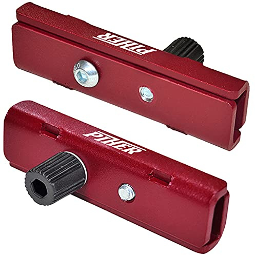 Piher 2 x Schienenverlängerung PRL400 Parallel Zwingen Zubehör Erweiterung, Rot, Stahl, 15 cm