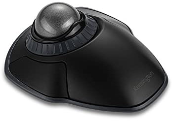 Kensington Orbit Wireless Trackball with Scroll Ring - Space Gray (K72675WW),Black/Grey