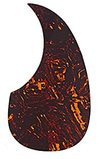 Alnicov Gitarren-Pickguard-Aufkleber, Zelluloid, Comma-Form, selbstklebend, Aufkleber für Folk- und Akustikgitarre