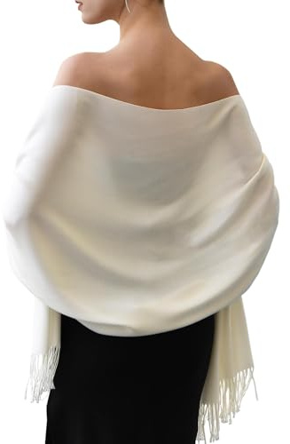 FURTALK Womens Scarf Ladies Pashmina Shawls and Wraps Large Soft Warm Blanket for Gifts Winter, Cream