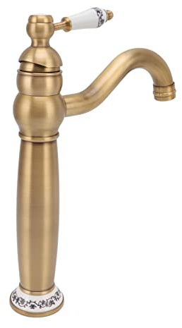 Bathroom Faucet Beautiful Basin Washbasin Toilet European Antique Tap Single Hole Brass Basin Mixed Tap for Exquisite Towel Bars