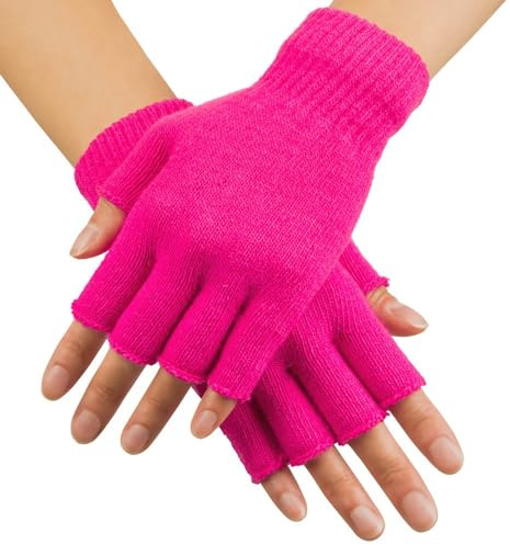 Boland - Fingerlose Handschuhe, 80er Jahre, Armstulpen, Neon, Gloves, Bad Taste Party, Mottoparty, Karneval