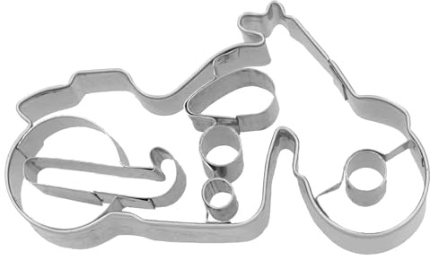 Birkmann, Ausstechform Motorrad, 8 cm, Edelstahl, mit Innenprägung, hochwertige Qualität, 189782
