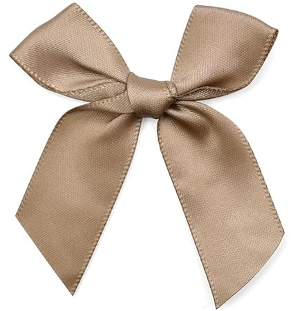 500 Stück Satinband Schleifen 4.5cm Mini Schleife Dekoration Klein Satinschleife Deko Schleifen Geschenkschleifen Basteln Schleifen für Hochzeit Dekoration Valentinstag Geschenkverpackung -Khaki