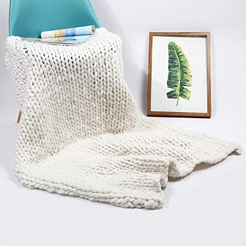 Sofabett-Fleece-Überwurfdecke, grobe handgefertigte Strickdecke, großer weicher Stricküberwurf, riesige Strickdecke, Überwurf for Sofa, Yoga-Matte, Heimdekoration und mehr, 130 x 170 cm, grau ( Color