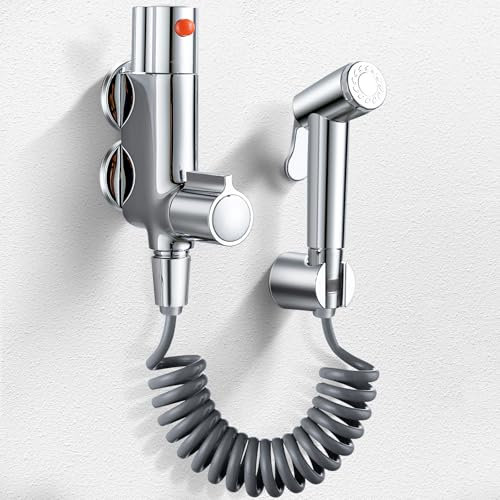 SINKTORY Bidet Douche WC Pulvérisateur de Toilette avec Mitigeur Thermostatique, Douchette WC Kit Complet, Pulvérisateur pour l'hygiène Personnelle Quotidienne, Pomme de Douche Toilette avec Tuyau