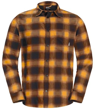 Jack Wolfskin vandringsstig skjorta för män M, Senap, M