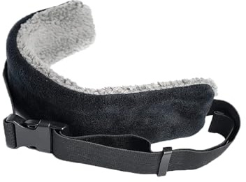 1 cuscino alternativo – Cinghia di supporto regolabile per la testa per aerei e auto, fascia di supporto per il collo compatta e confortevole, design piccolo portatile per viaggi DkY784 (nero, 33 x 9)