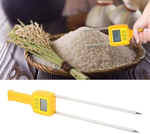 Heu-Feuchtigkeitsmesser, 5–35% (CD00) Messbereich Heu-Feuchtigkeitstester mit Sonde, Tragbares Heu-Feuchtigkeitsmessgerät für Getreidestroh, Kleie, Heuballen