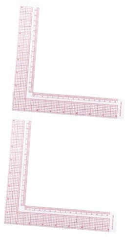 KONTONTY 2stücke Square Schneiderlineal Aus Transparentem Material Präzise Messwerkzeuge Für Nähprojekte Vielseitig Einsetzbar Für -bastelarbeiten Und Modeentwurf