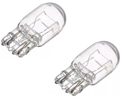 LXIUJSFXA 2 Pcs 7443 Bulbs 7444 T20 1891 21/5W Clear Glass Turn Signal Stop Brake Tail Light-Bulbs - DRL Indicator Light Micro Bulb Parts, for RAV4 CR-V Civic Tacoma Silverado Altima Corolla (White)