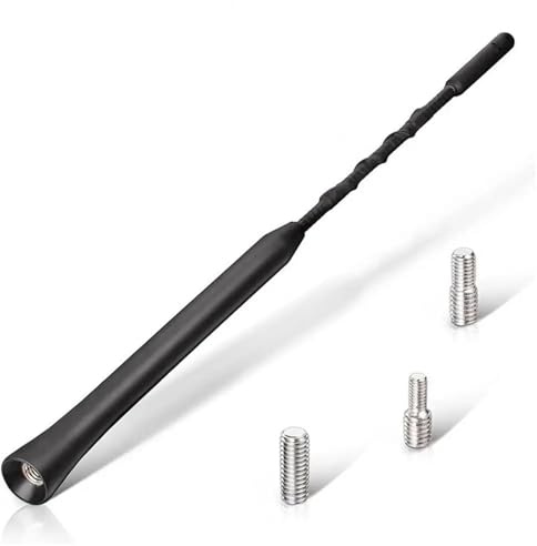 Antena automotriz Antena Radio Coche Antena Universal para Coche, Ajuste, Impermeable, de Repuesto para FM/Am/Dab, con 3 Tornillos, para Accesorios de camión.(9inch)