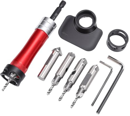 Jectse Juego de Brocas Avellanadoras, Brocas Cónicas de 2,8 3,0 3,2,5 Mm, Juego de Avellanadoras para Taladros Eléctricos Manuales de Banco