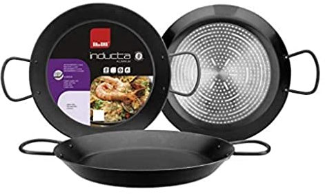 IBILI, Padella per paella Inducta, 38 cm, alluminio, antiaderente, 8 porzioni, adatta ai piani a induzione.