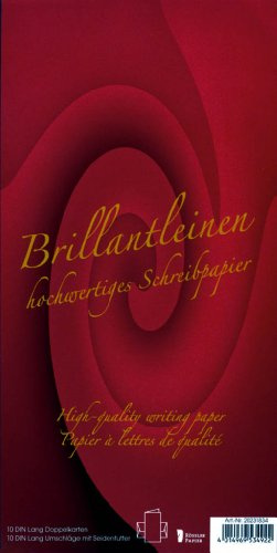 Rössler Brillantleinen Kartenpack | Karten mit Umschlag | Briefpapier | 10 Blanko Karten zum Selbstgestalten in DIN lang | 25 Briefumschläge DIN lang | 11 x 1 x 22 cm | 1 Stück | Farbe: Ivory | 10 Blankokarten und 25 DIN-lang Umschläge für persönliche Briefe, Danksagungen und Einladungen