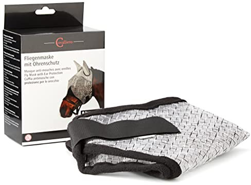 Kerbl 324517 Fliegenmaske mit Ohren-und UV-Schutz, weiß, Full