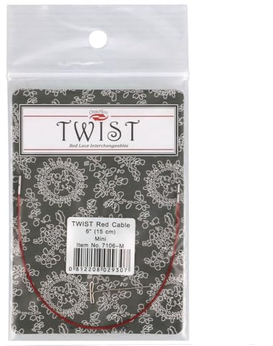 ChiaoGoo TWIST RED Seil Mini 15 cm Edelstahl für Rundstricknadeln