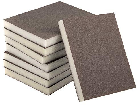 sourcing map Sanding Sponge Blocks 120-Grits Medium Grit Sand Block Pad for Kitchen Metal/Drywall/Wood 8pcs